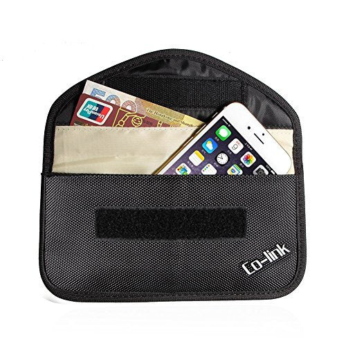 Cell Phone Anti-tracking Anti-spying GPS Rfid Signal Blocker Pouch Case Bag Handset Function Bag (Black)