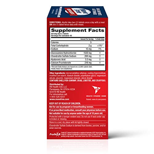 Move Free Triple Strength Glucosamine Chondroitin and H