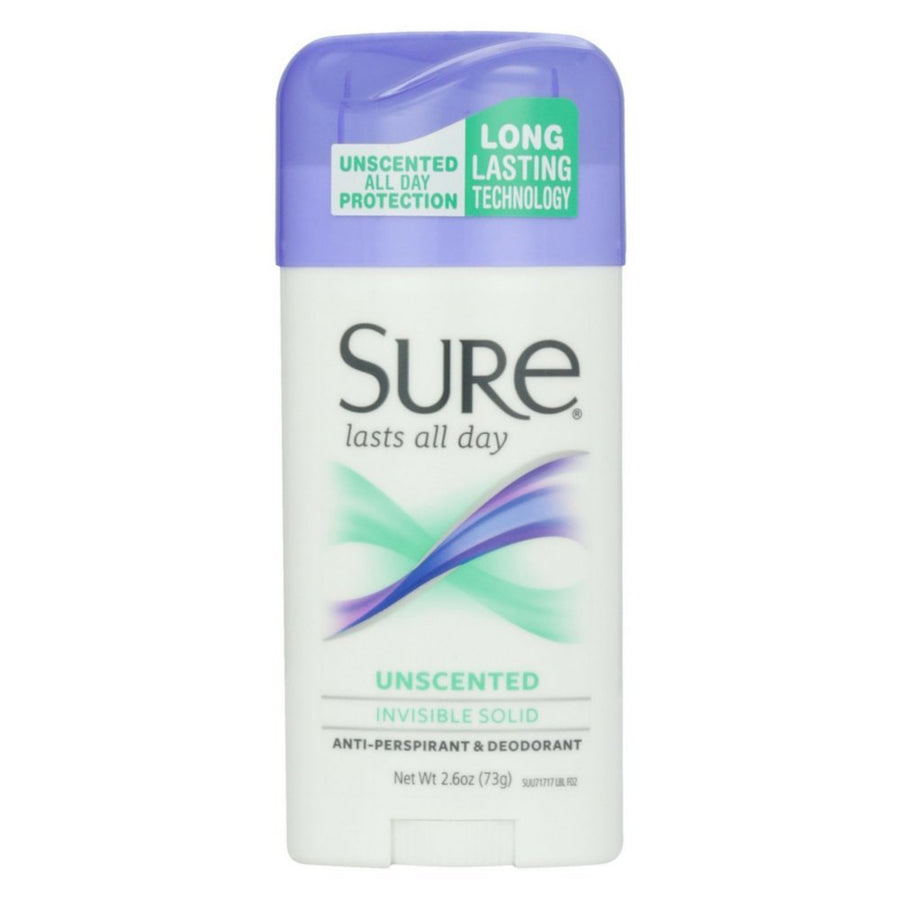 Deodorant 2.6oz Invisible Solid Unscented (Pack of 3)