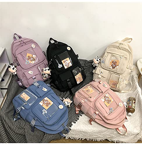 GGOOB Kawaii Backpack with Pins Kawaii School Backpack 