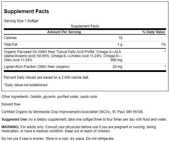 Flaxseed Oil High Lignan (Omegatru) 200 Sgels