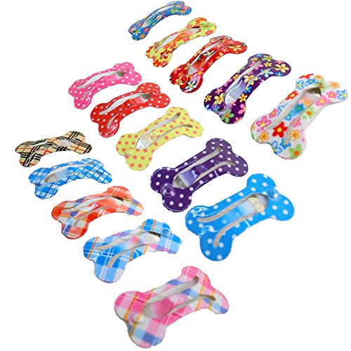 Cute 1 Mini Pet Hair Clip - Pack of 20, assorted colors