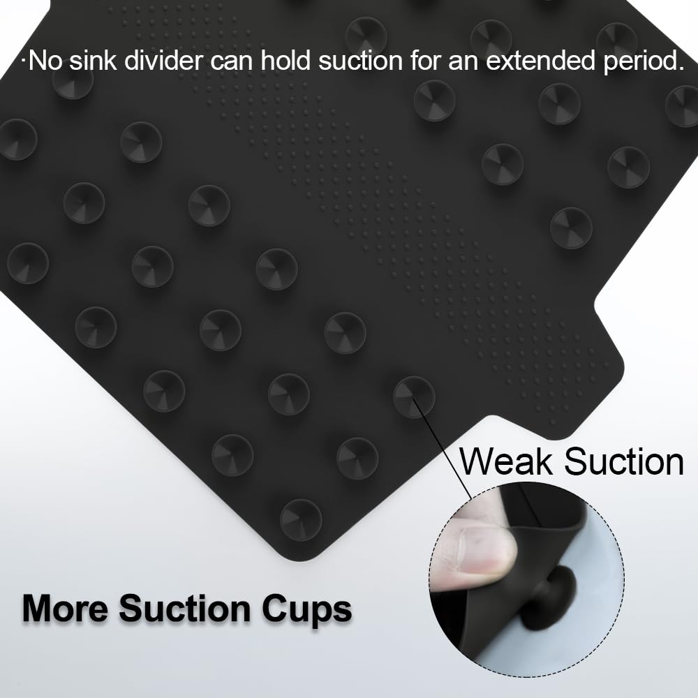 Sink Divider Ultra Thin Sink Saddle Mat Weak Suction Sink Protector Super Soft Kitchen Sink Mat No Smell Never Stain