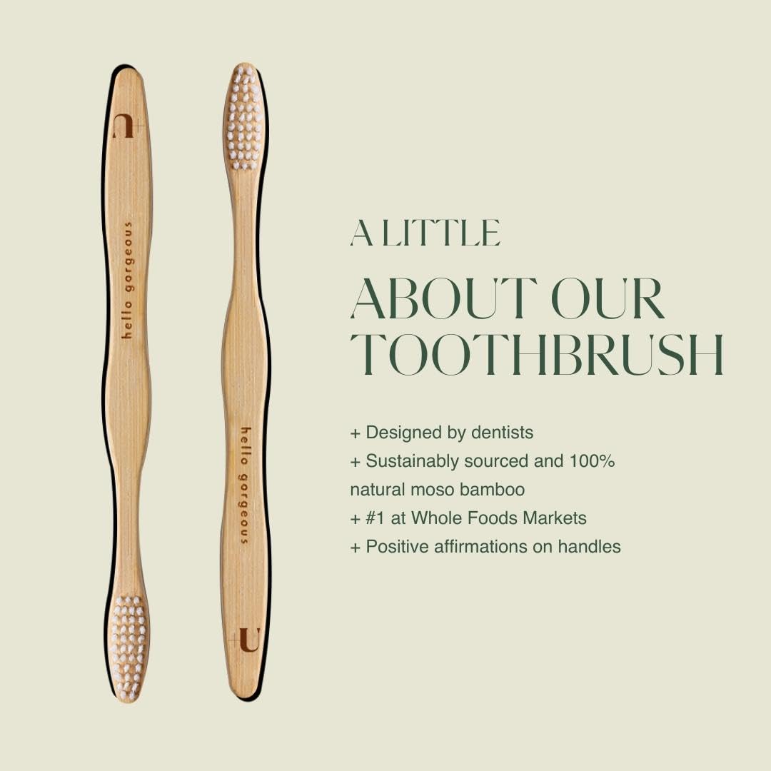 Plus Ultra, Toothbrush Bamboo Hello Gorgeous, 1 Count