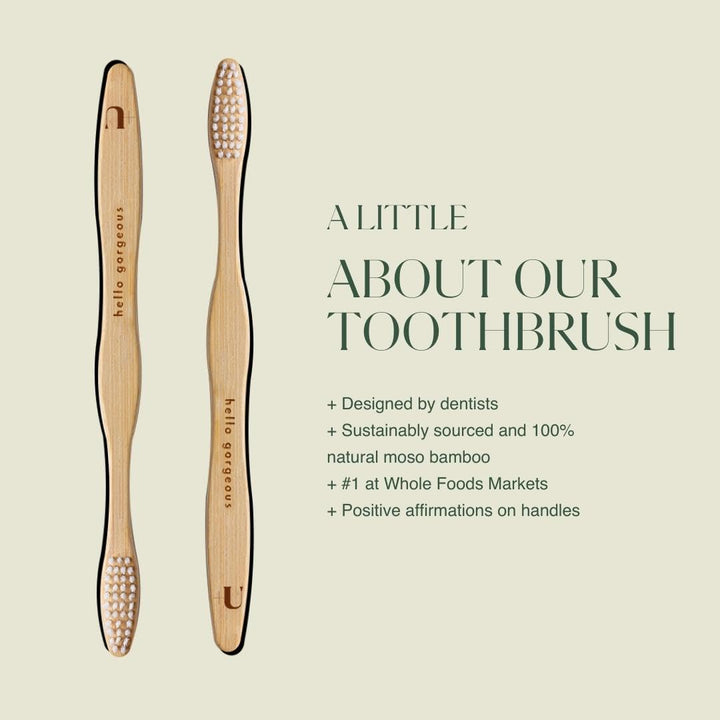 Plus Ultra, Toothbrush Bamboo Hello Gorgeous, 1 Count