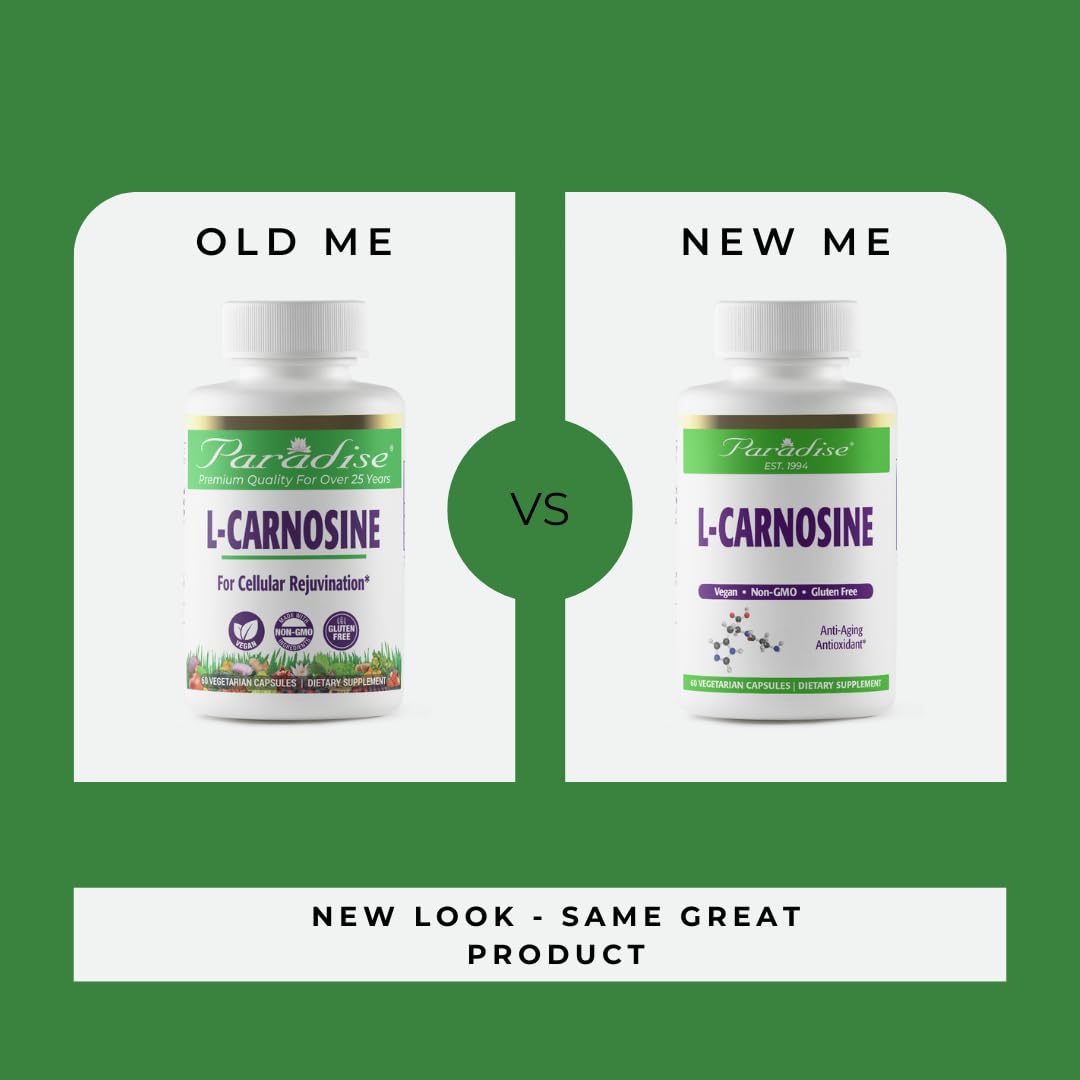 L-Carnosine, Super Potent, Ultra Pure, Antioxidant, Vegan, Non GMO, Gluten Free, 60 Vegetarian Capsules