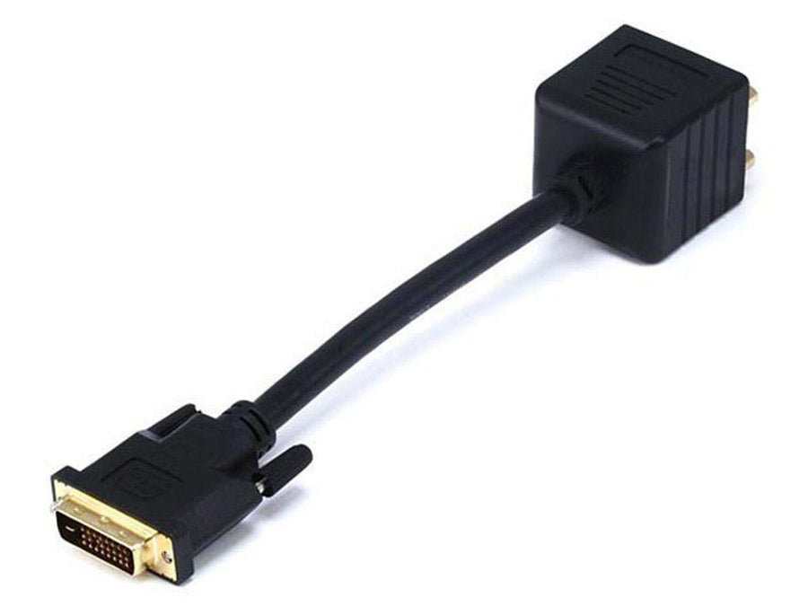 Video Splitter - DVI-D Male to DVI-D Female x2, Gold Plated, Black