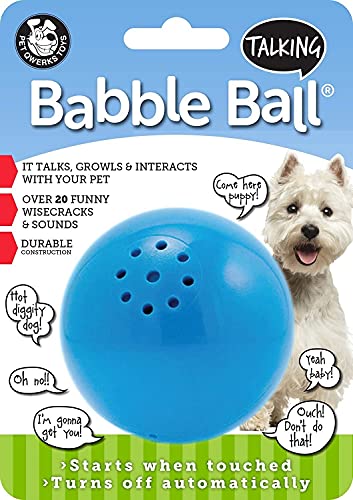 Talking Babble Ball - Interactive Chew Dog Toy - Medium