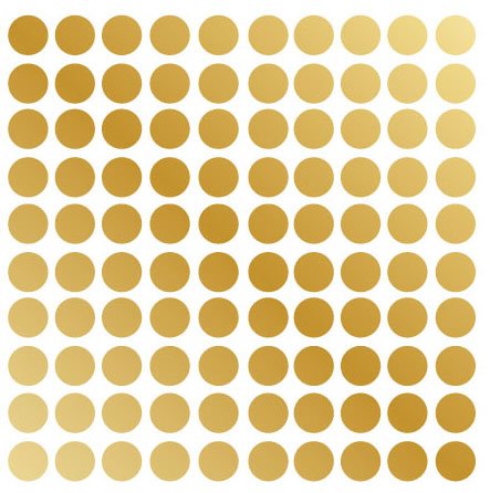 Polka Dot Wall Decal Nursery Kids Room Peel and Stick Removable Sticker Circle Pattern Decor #1326 (2 (100 Dots), Gold)
