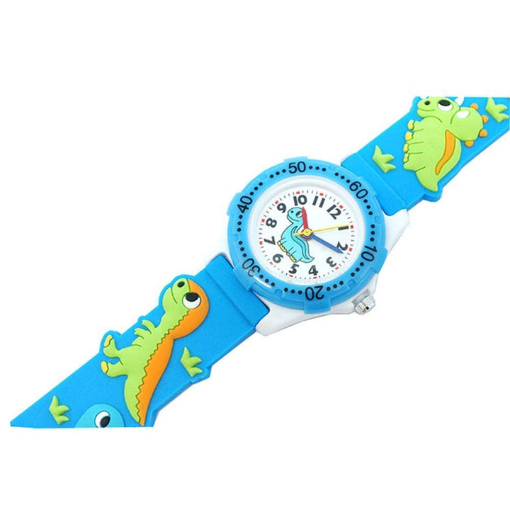 Kids Watch for Boys Girls, Toddler Watch Digital Analog Wrist Waterproof Watches with 3D Cute Cartoon Silicone Band, Best Gift for 3-10 Years Old Childrens (A Dinosaur Blue)