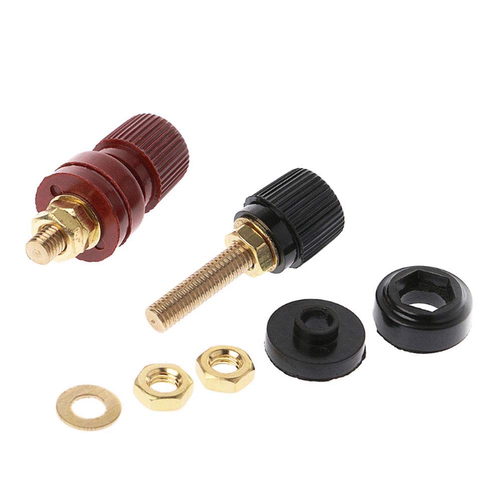 MEETOOT 4pcs 333 Pure Brass Terminal Binding Post M6 Co
