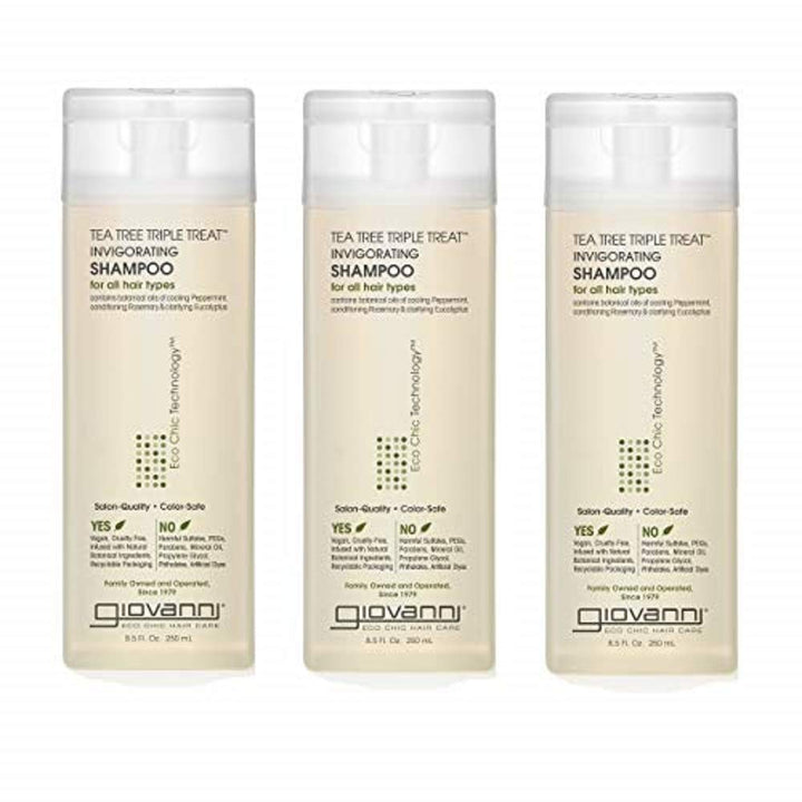 Invigorating Shampoo Tea Tree Triple Treat 8.5-Ounce Bottles (Pack of 3)