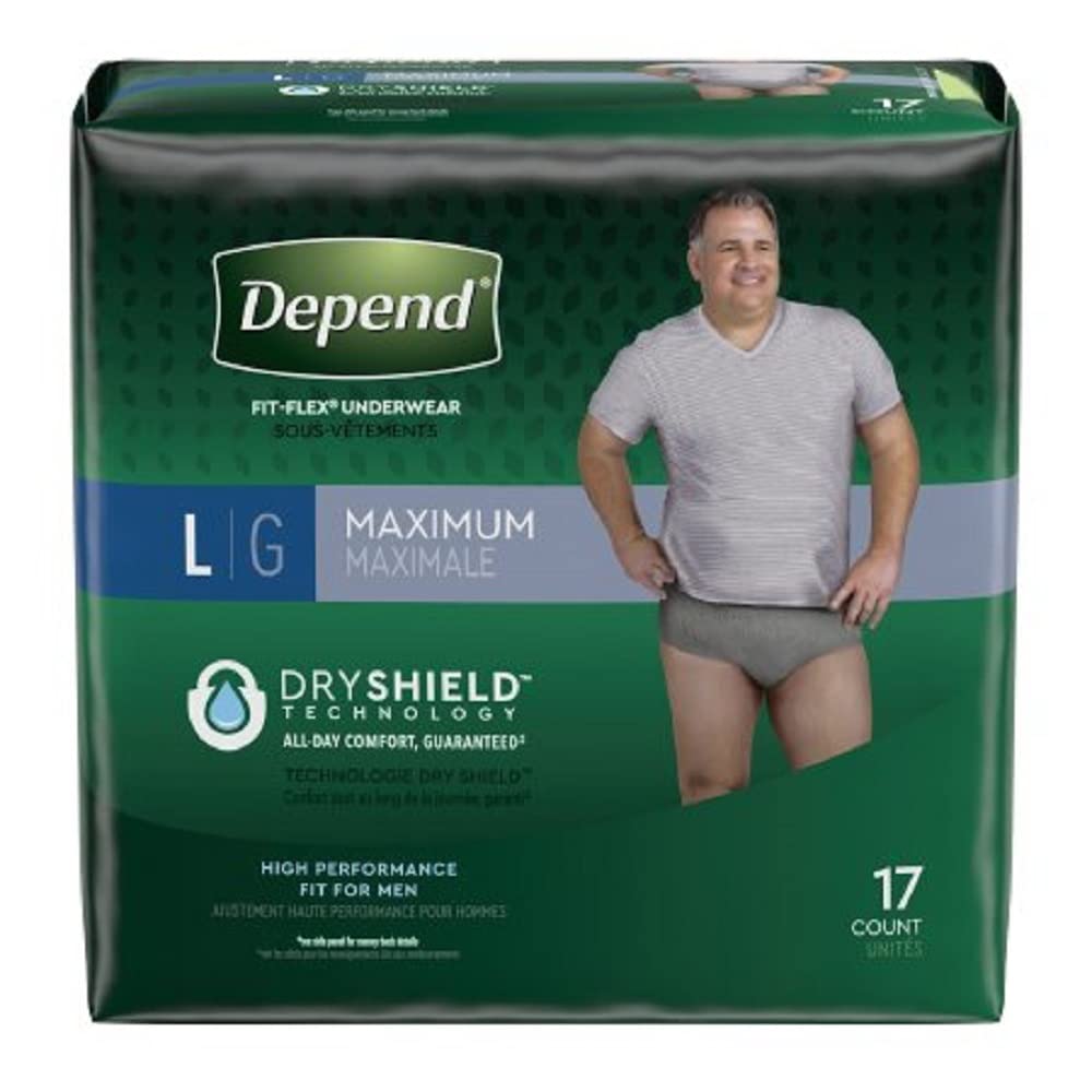 Underwear, Depend Max Absrb Men Lg (Units Per Pack: 17)