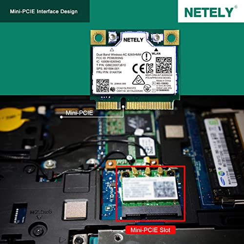 NETELY Wireless-AC 8265HMW 1200Mbps Mini-PCIE Interface