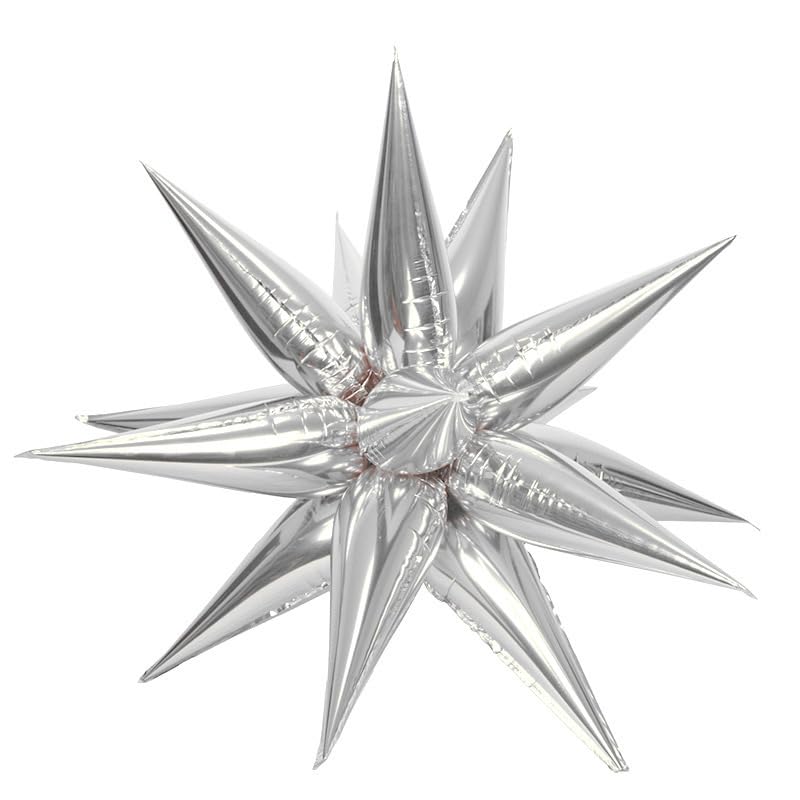 50 Pcs Foil Cone Balloons, Point Star Balloons for Part