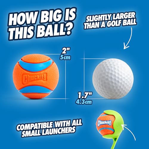 Ultra Ball Dog Toy, Balls for Dogs to Fetch, Durable Rubber, Small 2-inch, Pack of 2