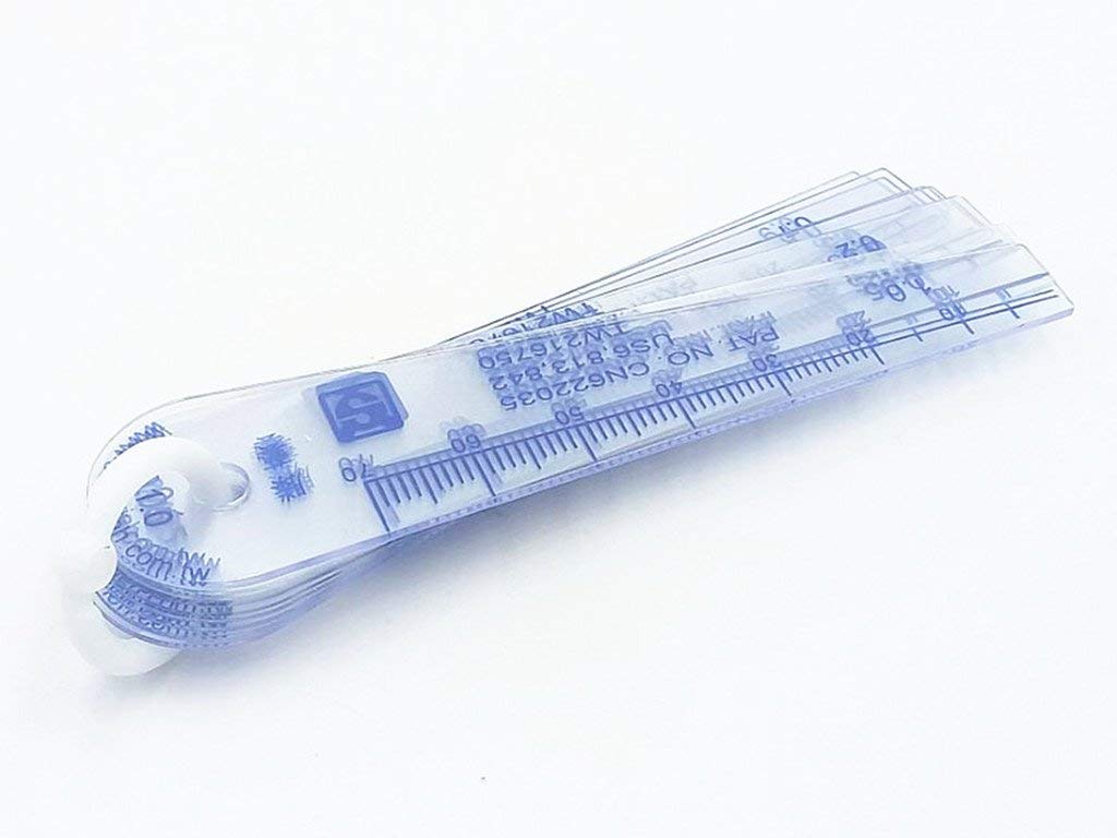 Feeler Gauge Plastic 13 in 1 Gap Measuring Tool 0.05-1mm Marked Metric and Imperial for Measuring Gap Width Thickness