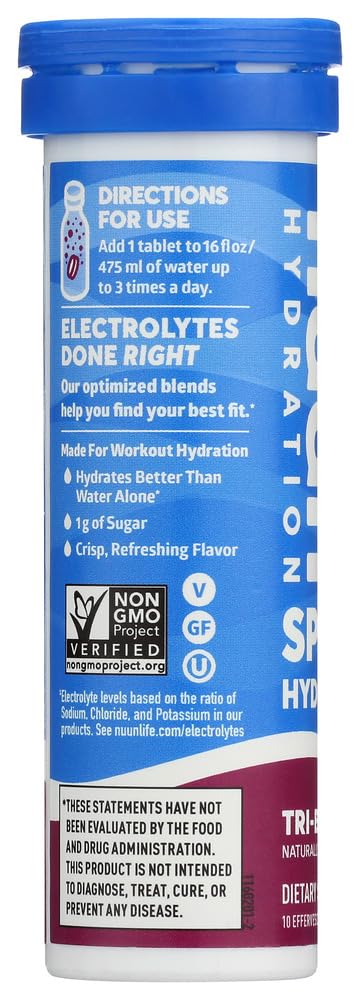 Active: Tri-Berry Electrolyte Enhanced Drink Tablets, 10 Count (Pack of 3)