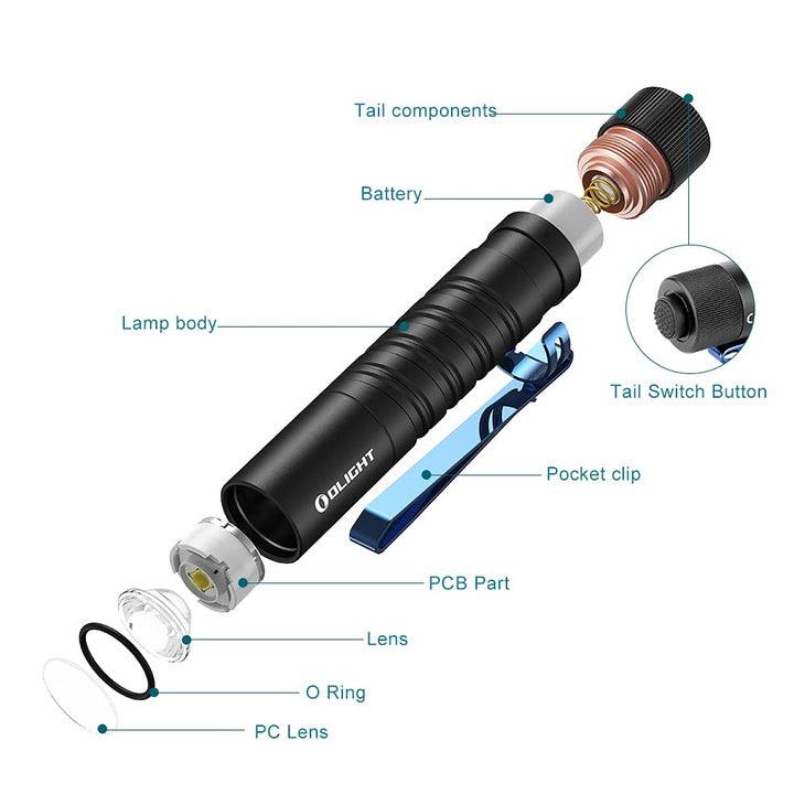 OLIGHT I5T EOS 300 Lumens Slim EDC Flashlight Dual-Outp