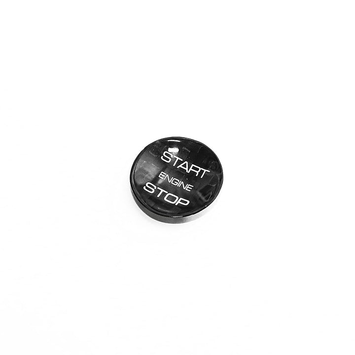 Black Ignition Starter Switch Sticker for Land Rover Discovery Sport for Range Rover Evoque Velar Start Stop Engine Button Cover Genuine Carbon Fiber Material - for Concave Button