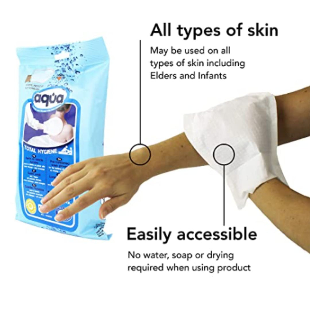 No Rinse Aqua Wash Gloves, Sensitive, 12 Count
