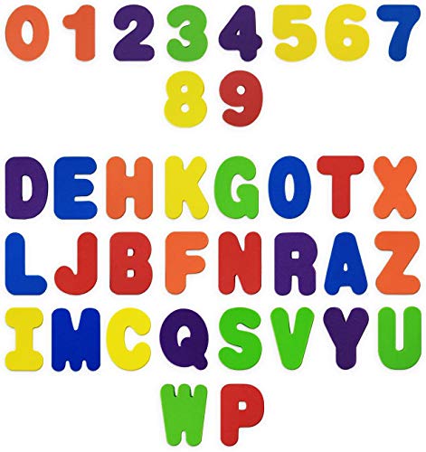 BabyBibi 36 PCS Stick-On Foam Bath Letters and Numbers 