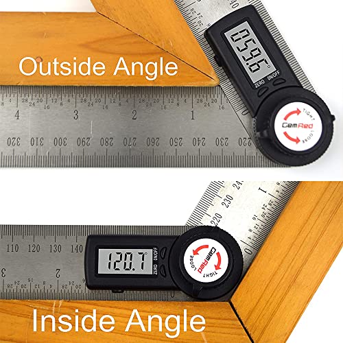 82305 Digital Angle Finder Protractor Stainless steel 7inch 200mm (Black Button)