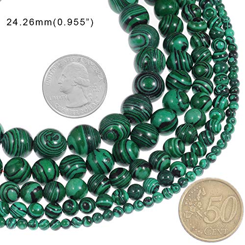 Natural Stone Beads 8mm Malachite Gemstone Round Loose 