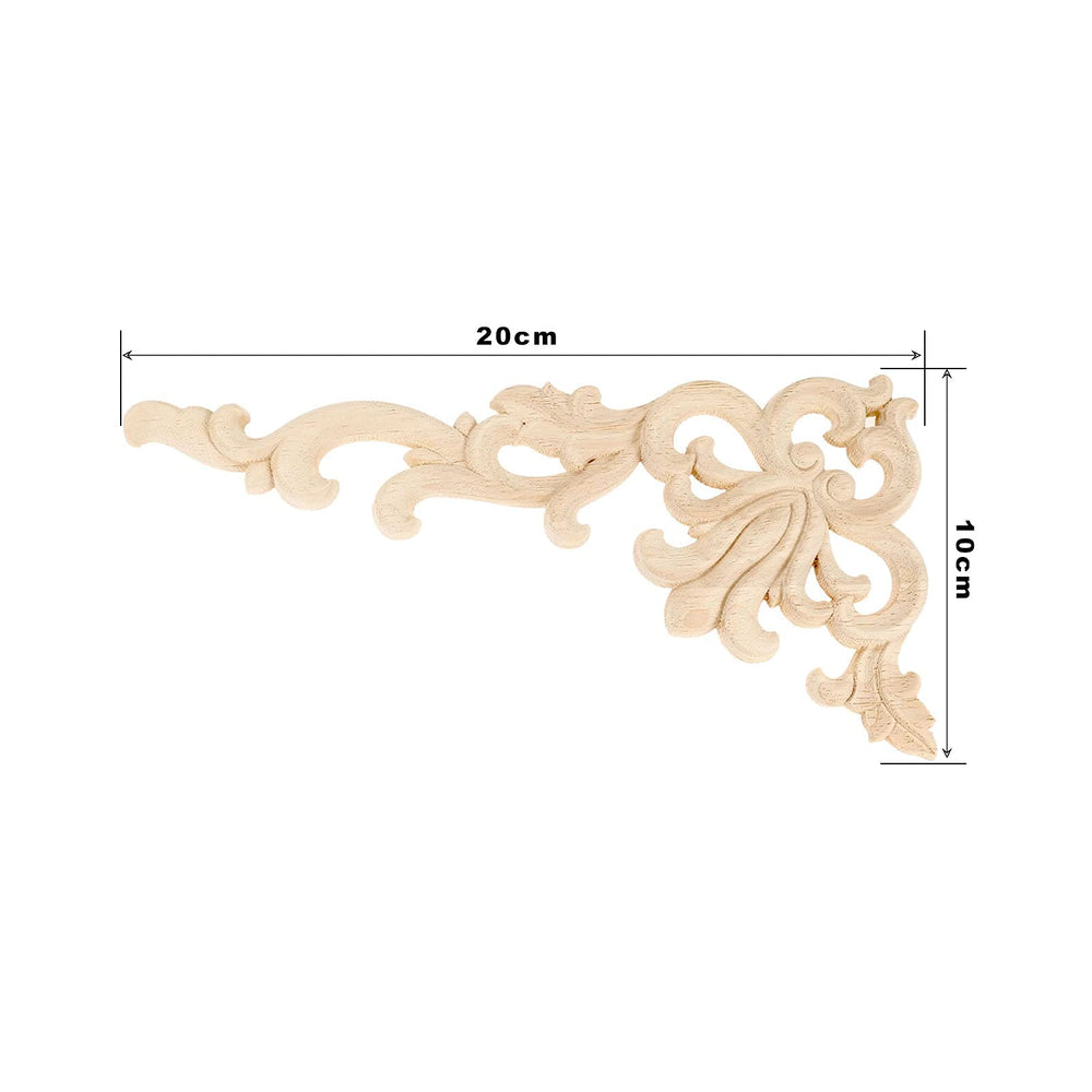 MUXSAM 1-Pair Wood Carved Onlays, 20x10cm/7.87x3.94, Le