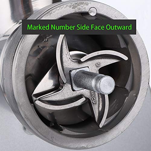 2 Pcs #12 Meat Grinder Blade Stainless Steel Knife Cutter Replacement for Grinders, Please check the size and shape