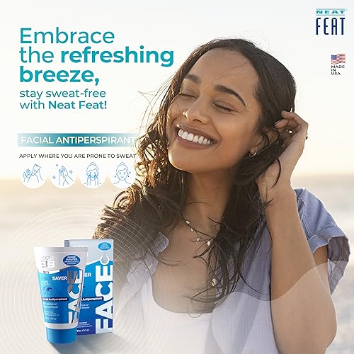 3B Face Saver Antiperspirant Gel for Facial Perspiration & Shine, White and Blue, 1.76 Fl Oz
