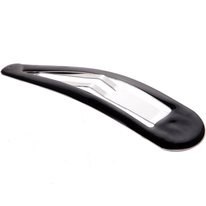 Pack of 10 Large Metal Stoving Varnish Hair Snap Clips,3.5 inch Long No-slip Hair Clips Barrettes For Women and Girls (Black)