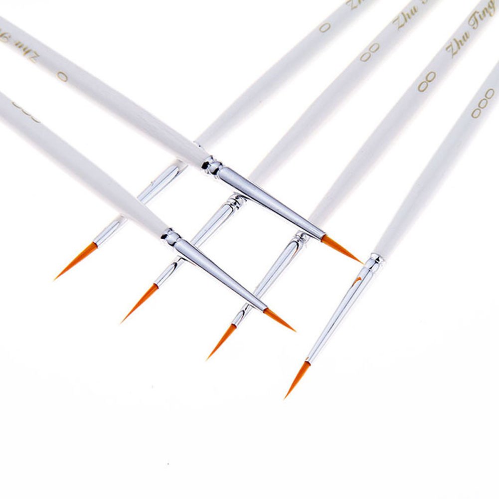 Fine Detail Paint Brush Set, 6 Pieces Miniature Art Brushes for Fine Detailing,Art Painting - Acrylic, Watercolor, Oil - Miniatures, Models, Airplane Kits, Nail