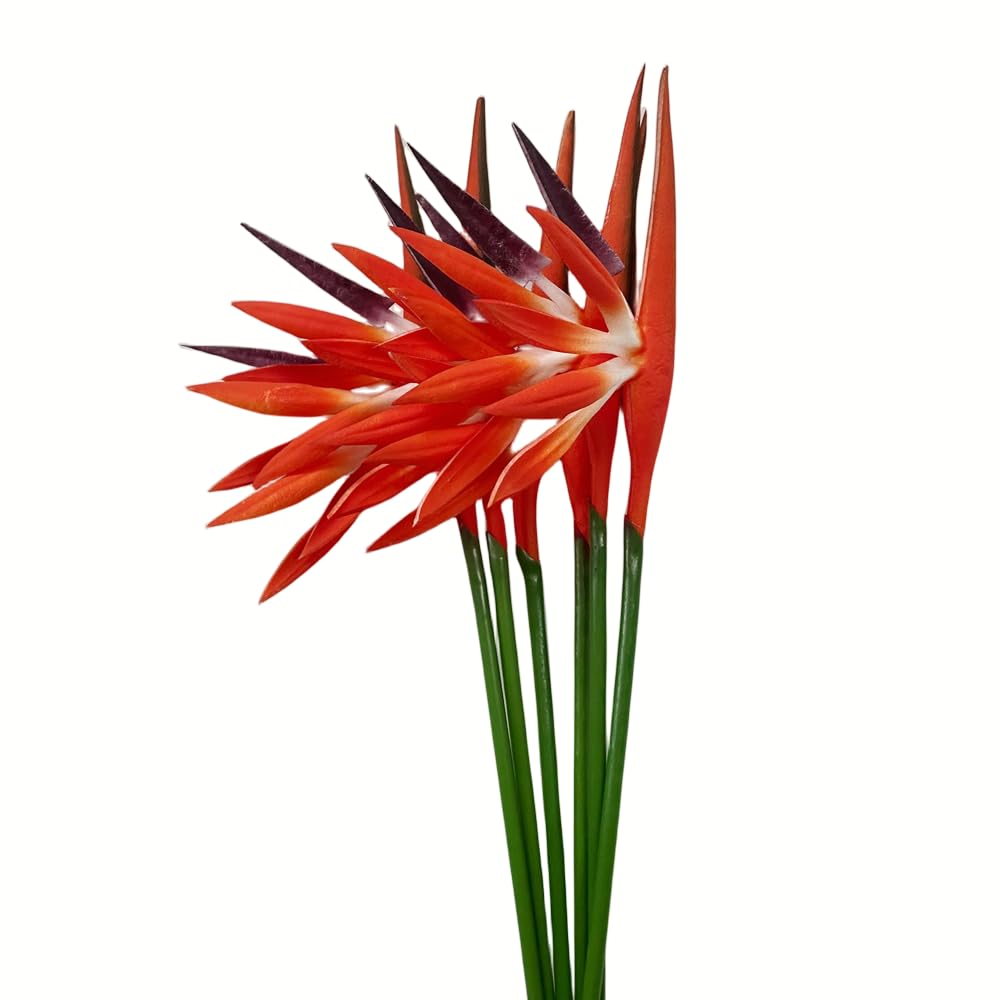 Rikyo Artificial Flowers 6Pcs Bird of Paradise 23 Perma