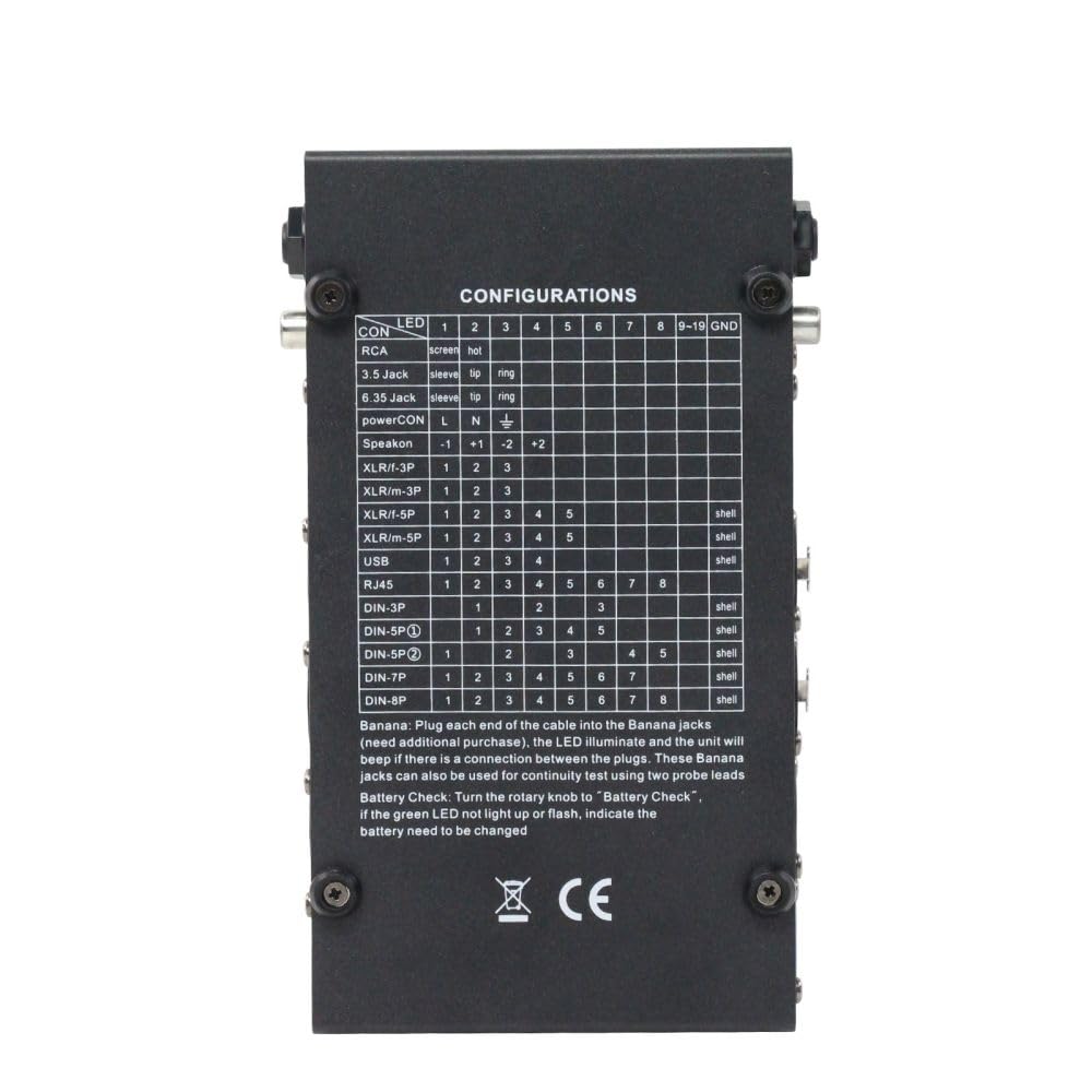 Cable Tester - Line Finder Cables Checker 8-Way Switch Wire Tracker -Support Cables, USB, RJ45, XLR,