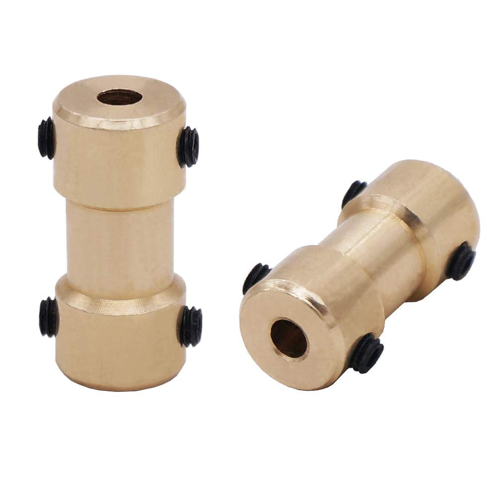/4Pcs 2mm-3mm Brass Flexible Shaft Coupler for RC Airplane Boat Motor Transmission Connector COUPLER-GLD-2-3