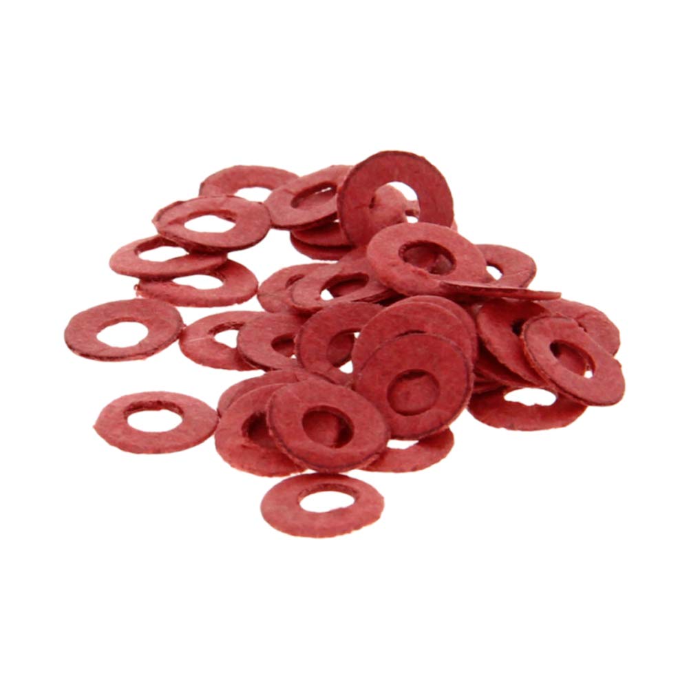 MroMax 1000PCS Insulating Washer M3 Red Vulcanized Fibe