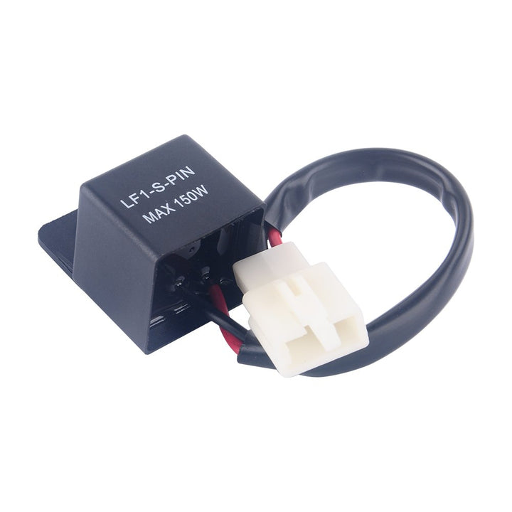2-Pin LED Electronic Flasher Relay, 12V Indicator Light Flasher Relay Fix for Motorcycle/Bike LED Turn Bulbs Hyper Flash/ Blink Issues
