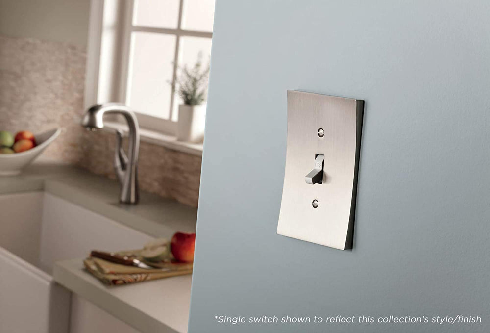 Brainerd 64930 Convex Single Duplex Wall Plate / Switch Plate / Cover, Satin Nickel