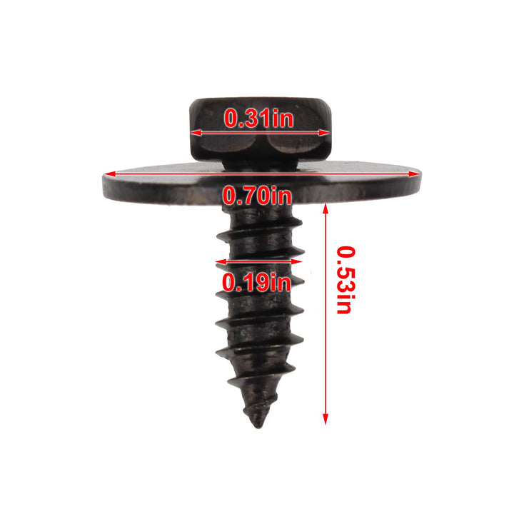 Carbbia 30Pcs M4.8-1.61 x 16mm Screw Bumper Cover