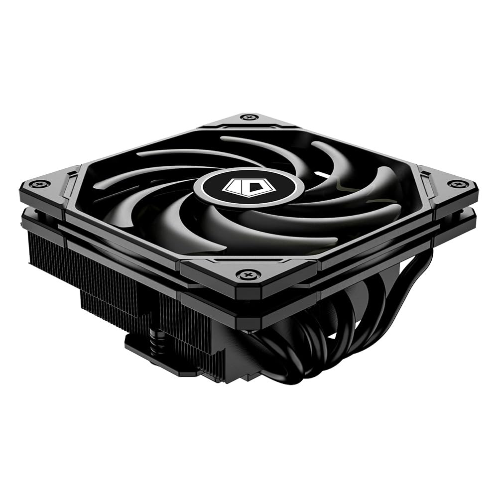 IS-55 Black CPU Cooler Low Profile 55mm Height CPU Air Cooler 5 Heatpipes 120x120x15mm Slim Fan, CPU Fan for Intel LGA1851/1700/115X/1200; AMD AM4/AM5