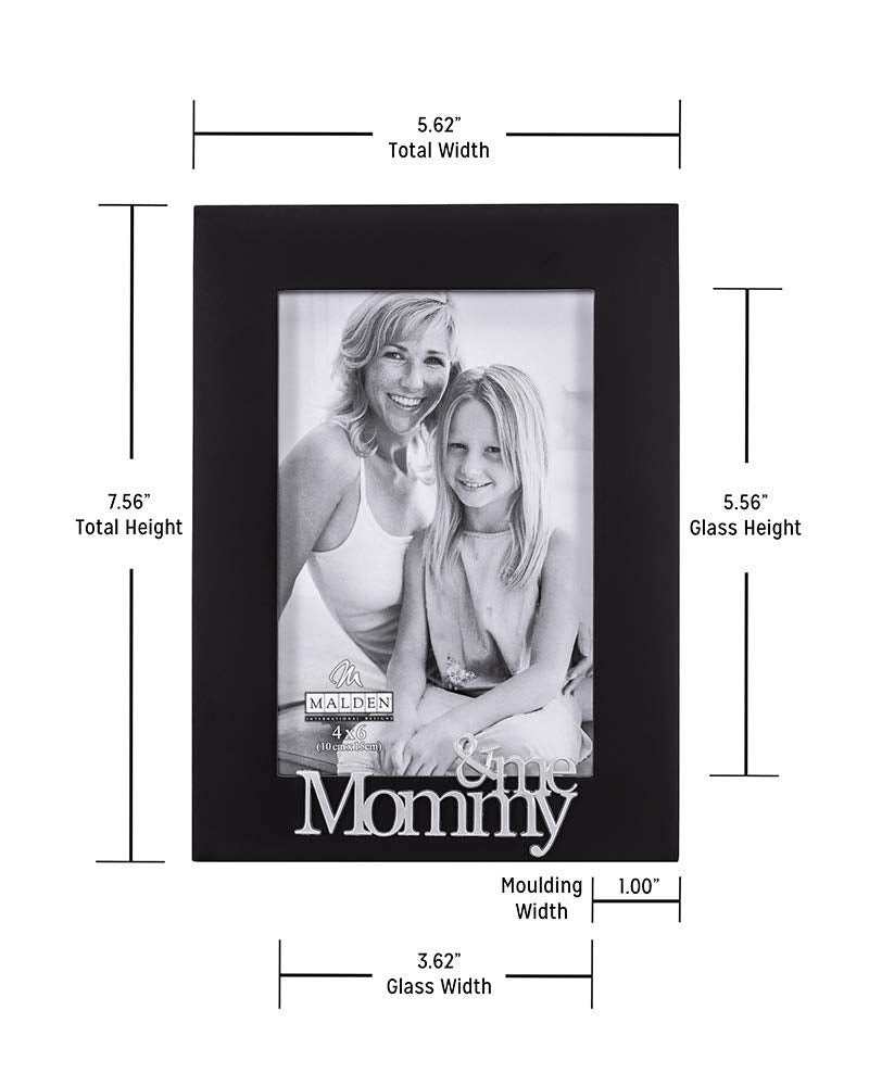 International Designs Mommy and Me Expressions Picture Frame, 4x6, Black