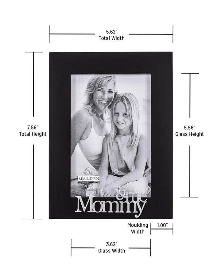 International Designs Mommy and Me Expressions Picture Frame, 4x6, Black