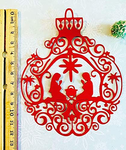 Nativity Ornament Cutting Dies, Metal Cutting Dies Stencils Scrapbooking Steel Craft Die Cuts Paper Art Emboss Card Making Stencil