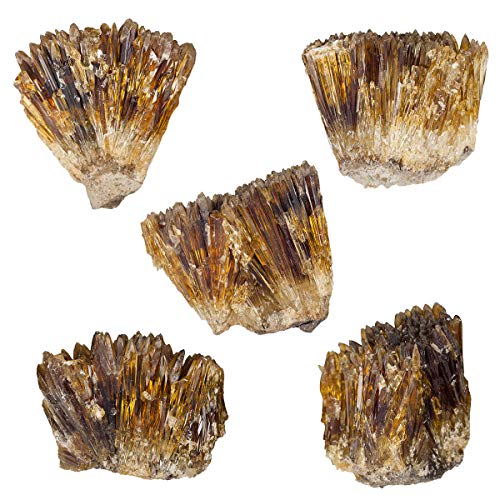 mookaitedecor Natural Raw Amber Calcite Crystal Cluster Geode Stone Mineral Specimen Gemstone for Reiki Healing Home Decoration(0.22-0.33 lb)