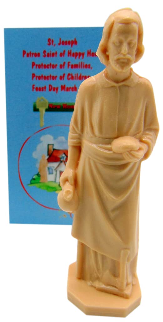 St Joseph Statue Patron Saint of Selling Homes with Instruction Card and House Prayer Set
