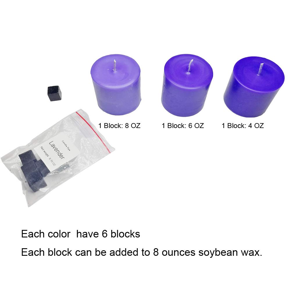 DIY Soy Candle Dye Cube Coloring Wax Block for Unique Soy Candles, Scented Candle Making,12 Dye Colors,72 Cubes