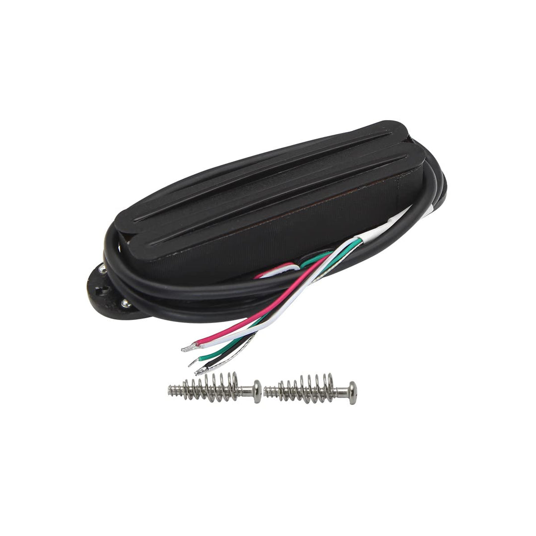 Alnico 5 Hot Dual Rail Humbucker Single-Coil-Sized Pickup 6-7K Humbucker Pickup, Full Black