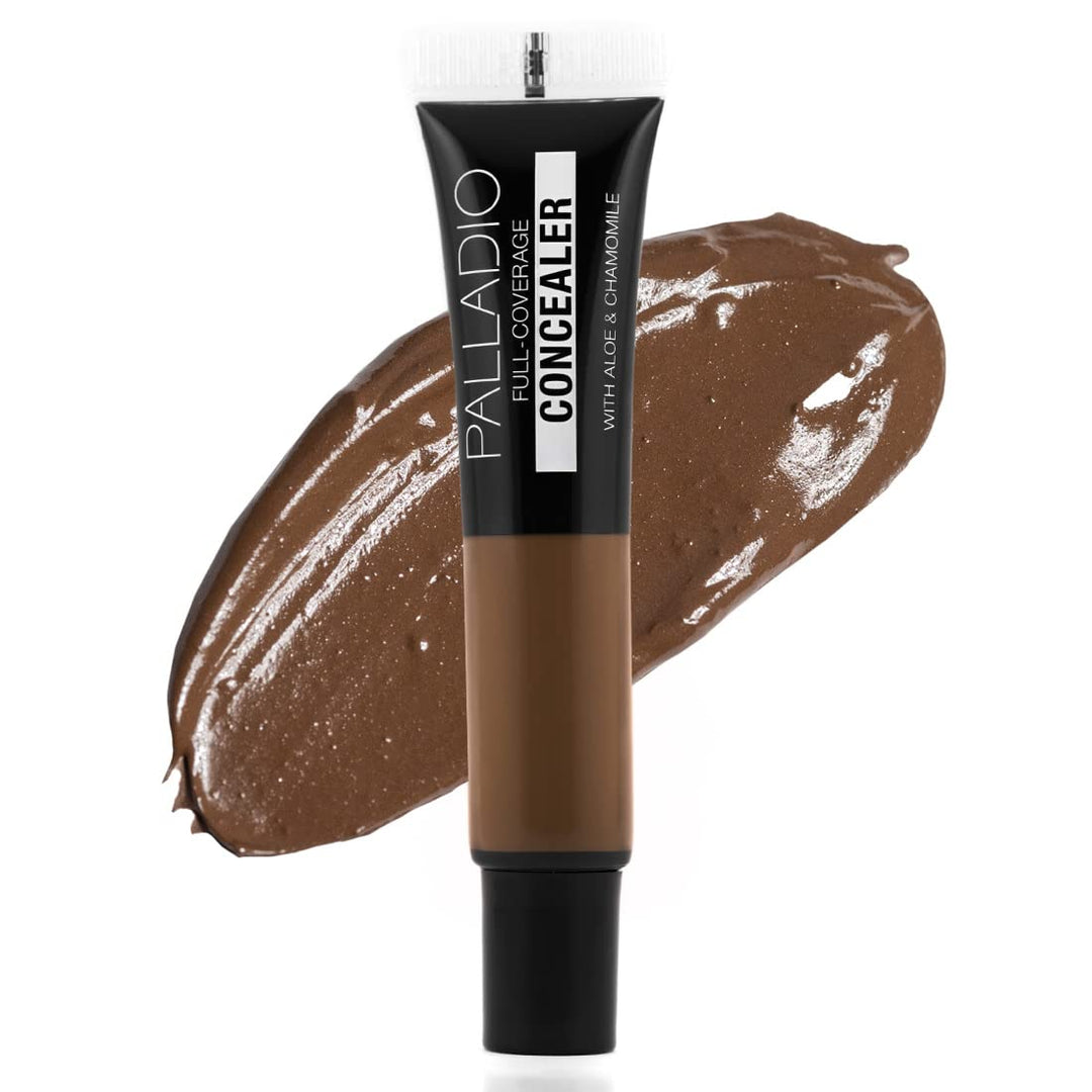Full Coverage Concealer, Under Eyes Disguise, Creamy Face and Eye Concealer, Evens Skin Tone, Conceals Blemishes, Dark Circles and Fine Lines, Use with Concealer Brush, Mocha