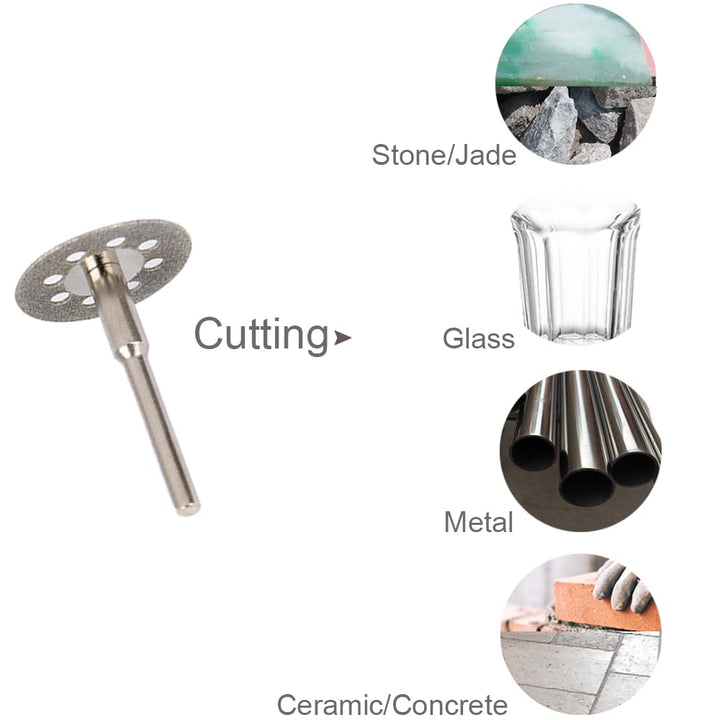 20Pcs Diamond Cutting Disc for Rotary Tool Small Diamond Cutting Wheel for Metal Ceramic Glass Marble| 22mm and 25mm